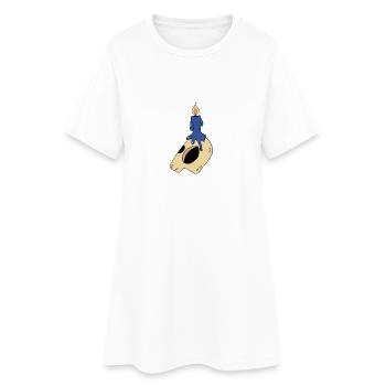 cadeau bougie bougie crâne crâne - Robe T-shirt Femme - blanc - Devant