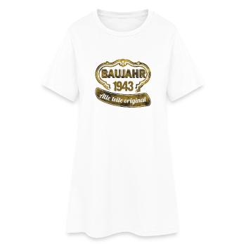 1943 Baujahr Alle Teile Orginal - Frauen T-Shirt-Kleid - Weiß - Vorne