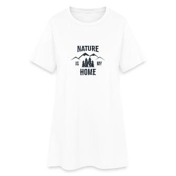 Nature is my home - Women’s T-Shirt Dress - white - Front