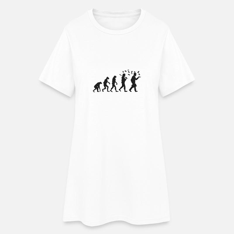Evolution - Capitalist - Gift - Women’s T-Shirt Dress - white