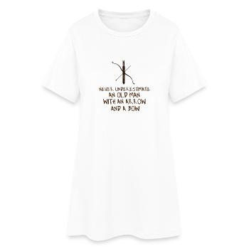 cadeau passe-temps Tir à l'arc Archer Flèche - Robe T-shirt Femme - blanc - Devant