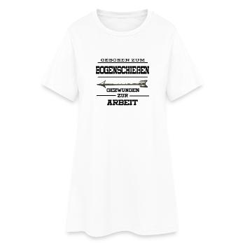 Bogenschießen Bogenschütze Hobby Geschenk Pfeil - Frauen T-Shirt-Kleid - Weiß - Vorne
