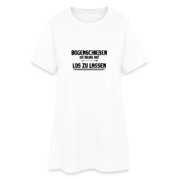 Bogenschießen Bogenschütze Hobby Geschenk Pfeil - Frauen T-Shirt-Kleid - Weiß - Vorne