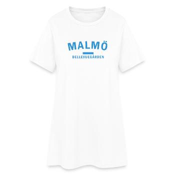 Vue sur la mer Skyline Heure d’activation Malmö - Robe T-shirt Femme - blanc - Devant