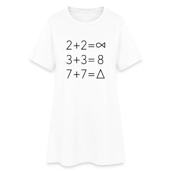 Hipster Math Ace Style de s'attendre triangle - Robe T-shirt Femme - blanc - Devant
