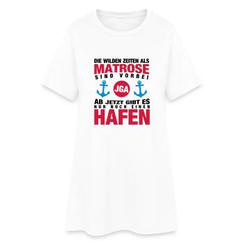 Matrose JGA - Frauen T-Shirt-Kleid - Weiß - Vorne