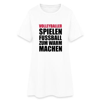 Volleyball Shirt - Beachvolleyball - Team Shirt - Frauen T-Shirt-Kleid - Weiß - Vorne