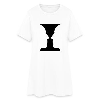 Face à face? - Robe T-shirt Femme - blanc - Devant