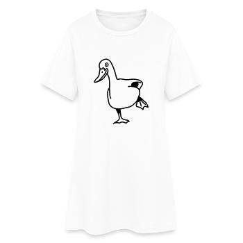 duck - Frauen T-Shirt-Kleid - Weiß - Vorne
