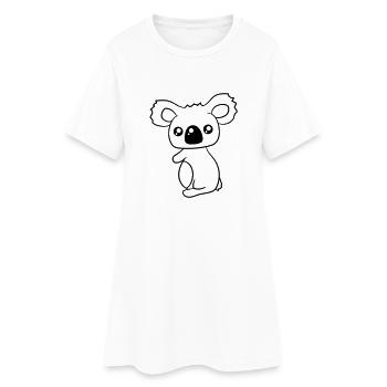 sweet little cute koala holds on - Women’s T-Shirt Dress - white - Front