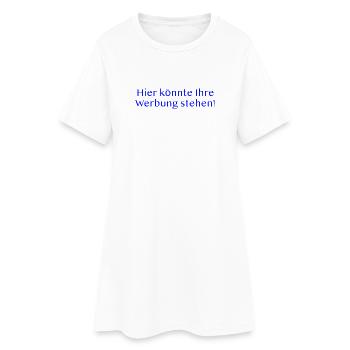Hier könnte Ihre Werbung stehen. - Frauen T-Shirt-Kleid - Weiß - Vorne
