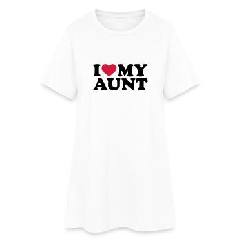 I love my Aunt - Frauen T-Shirt-Kleid - Weiß - Vorne