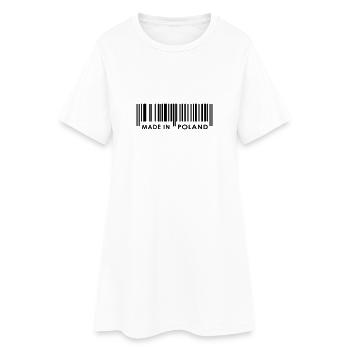 Made in Poland / Pologne - Robe T-shirt Femme - blanc - Devant
