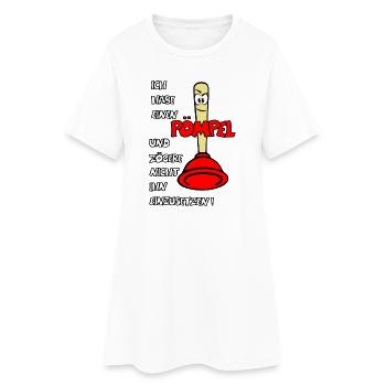 Pömpel - Frauen T-Shirt-Kleid - Weiß - Vorne