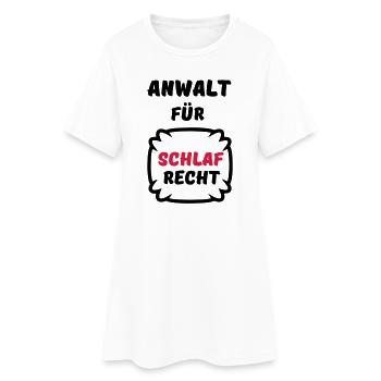 Schlafrecht Anwalt Schlaf faul Geschenk Spruch Fun - Frauen T-Shirt-Kleid - Weiß - Vorne