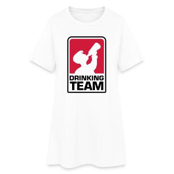 party logo drinking team - Frauen T-Shirt-Kleid - Weiß - Vorne