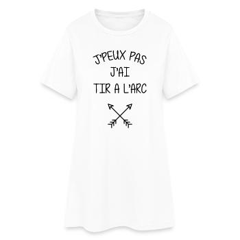 Tir A l'arc / Archer / Archère / Flèche / Sport - Robe T-shirt Femme - blanc - Devant