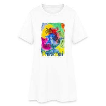 Kassel - ein Aquarell für eine wunderschöne Stadt - Frauen T-Shirt-Kleid - Weiß - Vorne