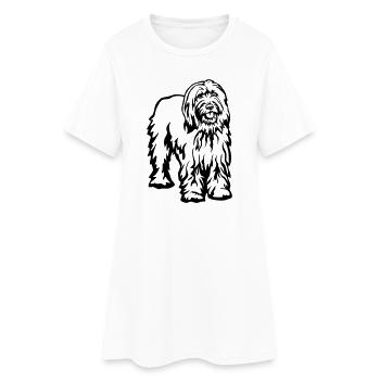 Gos d'atura Catala - Frauen T-Shirt-Kleid - Weiß - Vorne