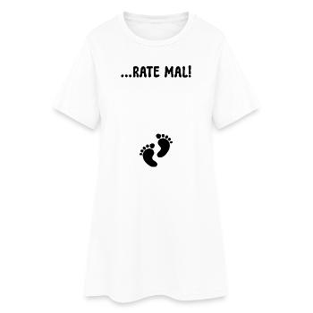 Babyfüße Schwanger Schwangerschaft Statement Mama - Frauen T-Shirt-Kleid - Weiß - Vorne