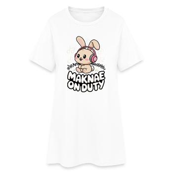 Fan de K-Pop Drôle Corée Maknae - Robe T-shirt Femme - blanc - Devant
