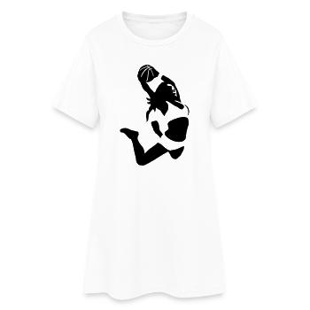 Basketball girl - Frauen T-Shirt-Kleid - Weiß - Vorne