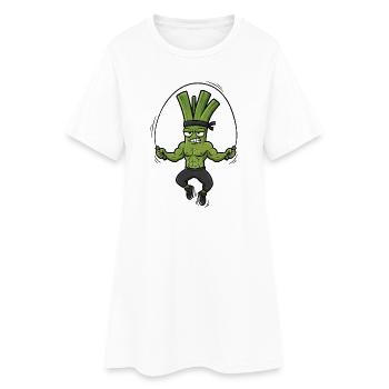Fitness Jumping Rope Leek Onion Lover Sport - Women’s T-Shirt Dress - white - Front