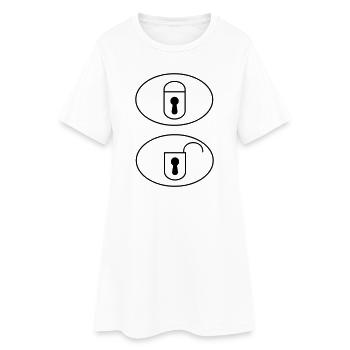 Car Remote Control Buttons - Women’s T-Shirt Dress - white - Front