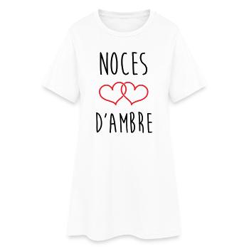 noces d'ambre 34 ans de mariage - Robe T-shirt Femme - blanc - Devant