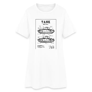 Panzer-Bauplanpatent von 1915 - Frauen T-Shirt-Kleid - Weiß - Vorne
