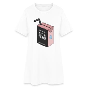 Boîte 100 % Bitter Goth Tears - Robe T-shirt Femme - blanc - Devant