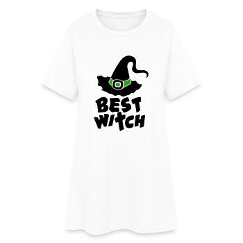 Best Witch, Hexe, Halloween, Zauberei, Magie, Fun - Frauen T-Shirt-Kleid - Weiß - Vorne