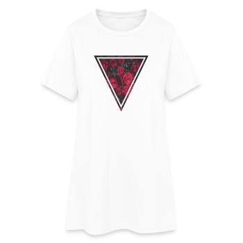 rose - Robe T-shirt Femme - blanc - Devant