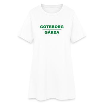 Göteborg Gårda – Design vert-noir - Robe T-shirt Femme - blanc - Devant