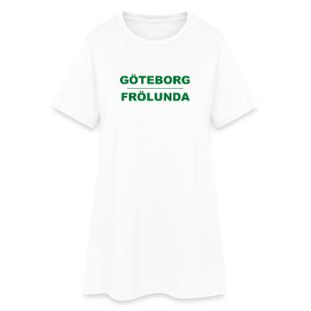 Göteborg Frölunda – Grün-schwarzes Design - Frauen T-Shirt-Kleid - Weiß - Vorne