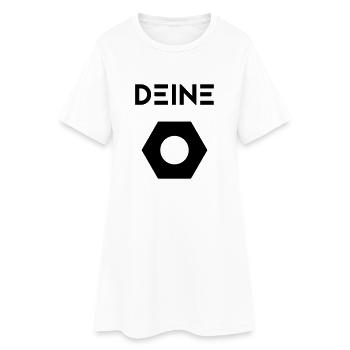 Deine ... - Frauen T-Shirt-Kleid - Weiß - Vorne