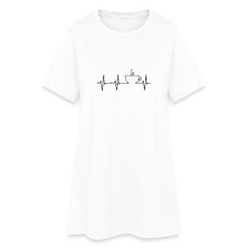 BATTES DE COEUR POUR CAFÉ - Robe T-shirt Femme - blanc - Devant