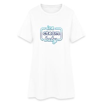 Bébé crème glacée - chemise d'été - Robe T-shirt Femme - blanc - Devant