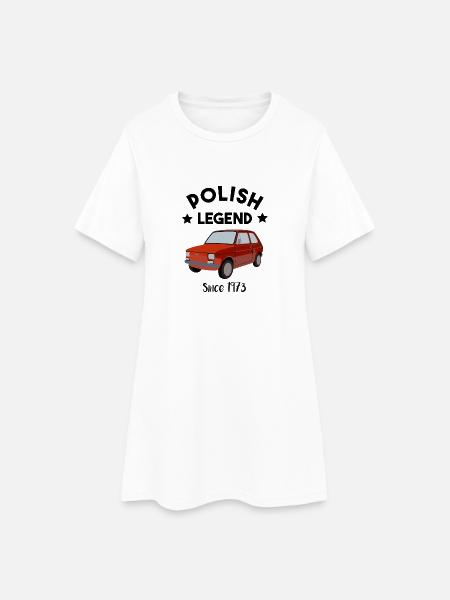 Polish Legend - Maluch - 126p - oldtimer - Frauen T-Shirt-Kleid - Weiß