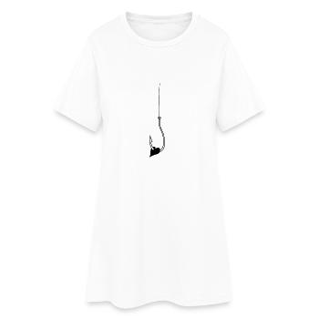 Heart hook love - Women’s T-Shirt Dress - white - Front