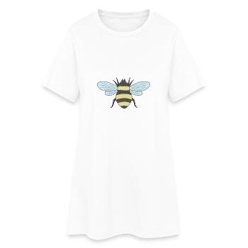 Abeille - Robe T-shirt Femme - blanc - Devant