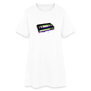 VHS Glitch Vaporwave Aesthetic Retro Années 90 Enfant - Robe T-shirt Femme - blanc - Devant