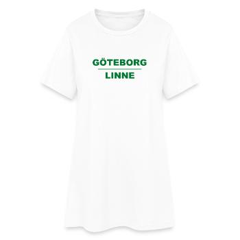 Göteborg Linen – Design vert-noir - Robe T-shirt Femme - blanc - Devant
