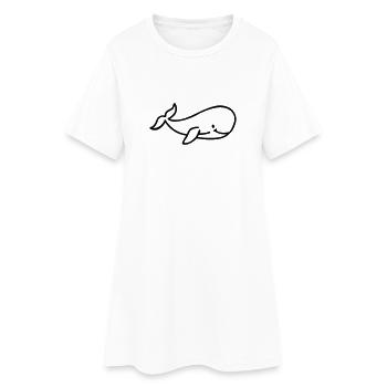 Baleine - Robe T-shirt Femme - blanc - Devant