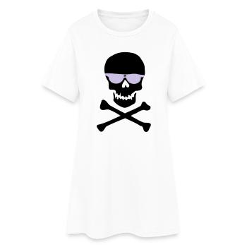 Piratl_mit_brille - Robe T-shirt Femme - blanc - Devant