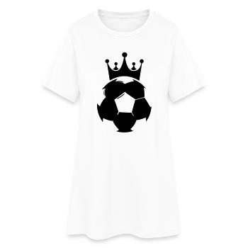 football soccer - Robe T-shirt Femme - blanc - Devant