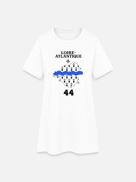 Loire Atlantique 44 - Women’s T-Shirt Dress - white