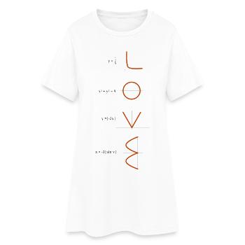 Tout ce dont vous avez besoin, c’est d’amour - Robe T-shirt Femme - blanc - Devant