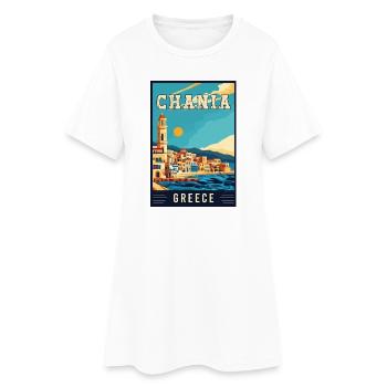 Vivez la magnifique Chanée en Grèce - Robe T-shirt Femme - blanc - Devant
