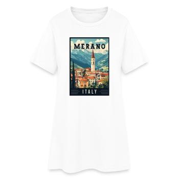 Discover Breathtaking Merano in Italy - Women’s T-Shirt Dress - white - Front